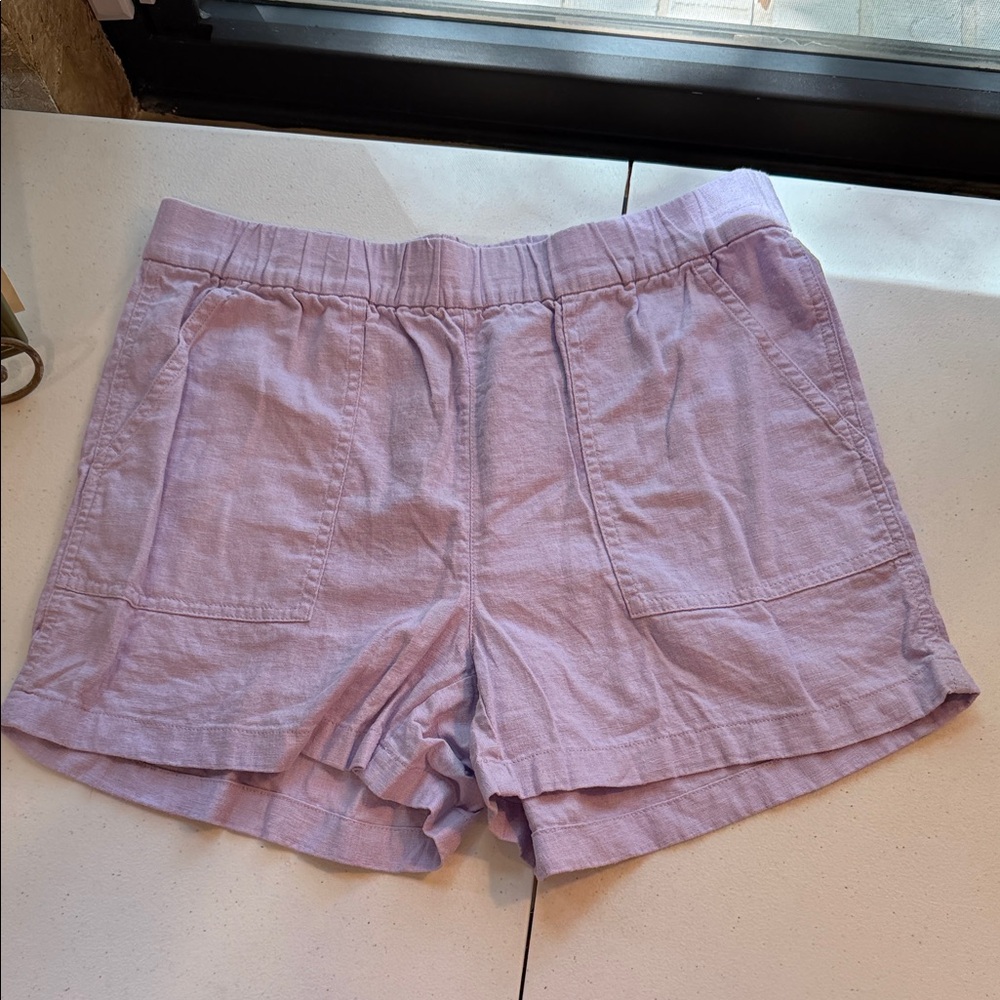 J. Crew Linen Blend Lavender Women's Shorts